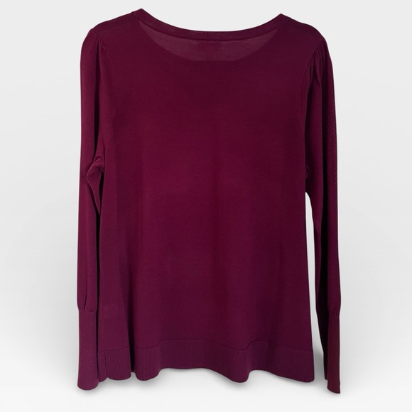J. Jill Rich Cranberry Long Sleeve Top - Picture 7 of 10